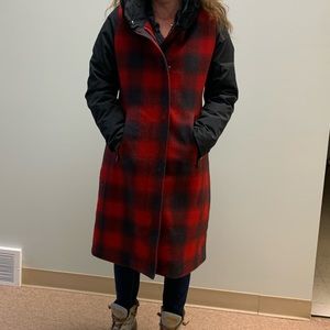 Pendleton Red and Black Plaid Coat